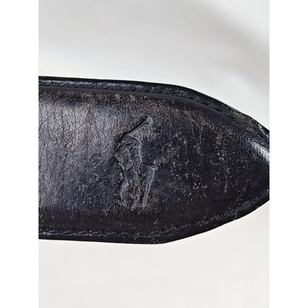 Polo Ralph Lauren‎ Men's Italian Saddle Leather Black Dress work Belt Size 36/90